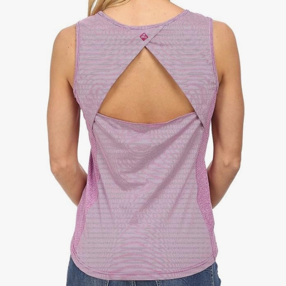 PRANA Vivid Viola Kamryn Keyhole Back Lightweight Sleeveless Tank Top Size Small